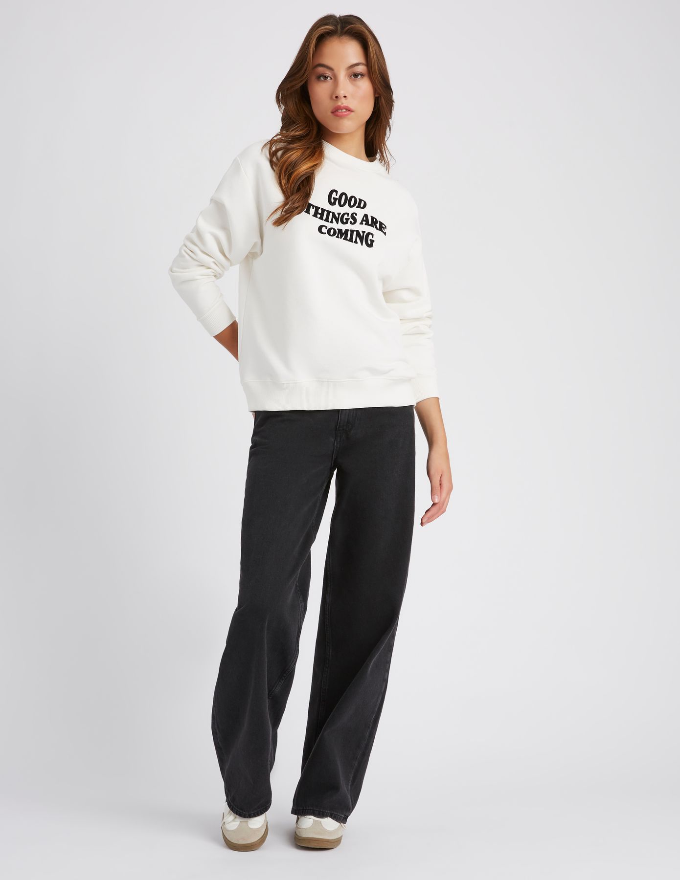 Sweat col rond imprim&eacute;