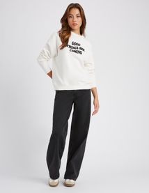 Sweat col rond imprim&eacute;