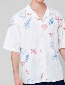 Chemise manches courtes imprim&eacute;e