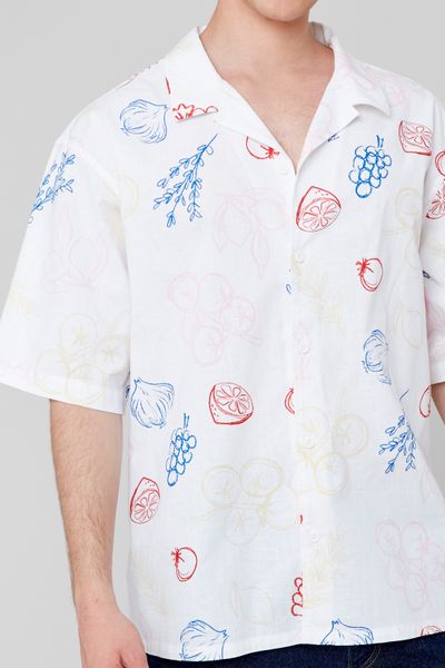 Chemise manches courtes imprim&eacute;e
