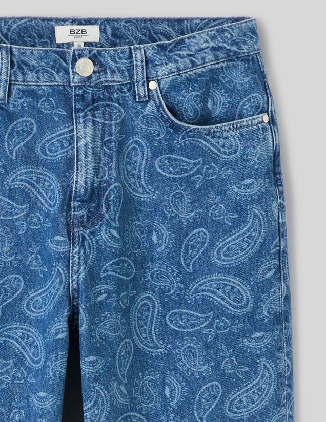 Jean loose paisley