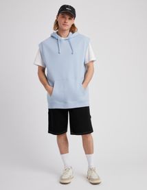 Sweat sans manches à capuche
