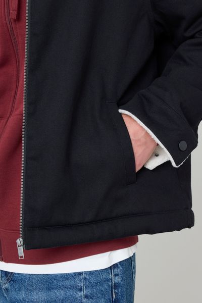 Blouson zippé col sherpa