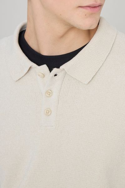 Pull chenille col polo