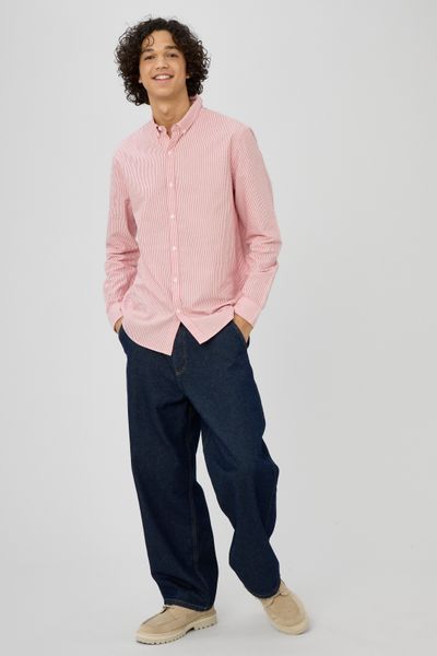 Chemise rayée droite