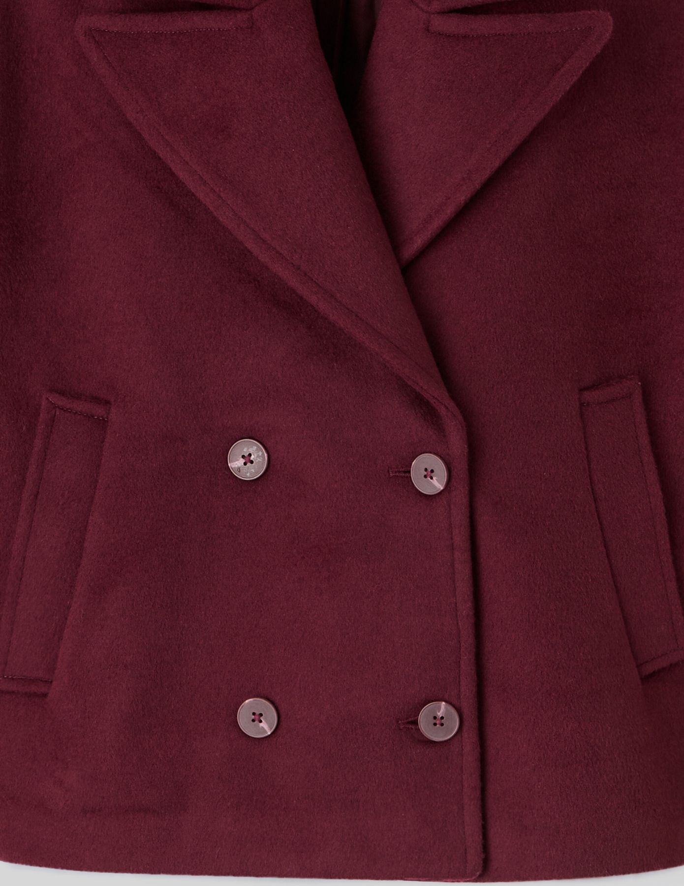 Manteau caban en laine