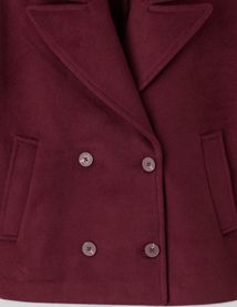 Manteau caban en laine