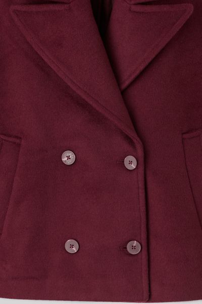 Manteau caban en laine