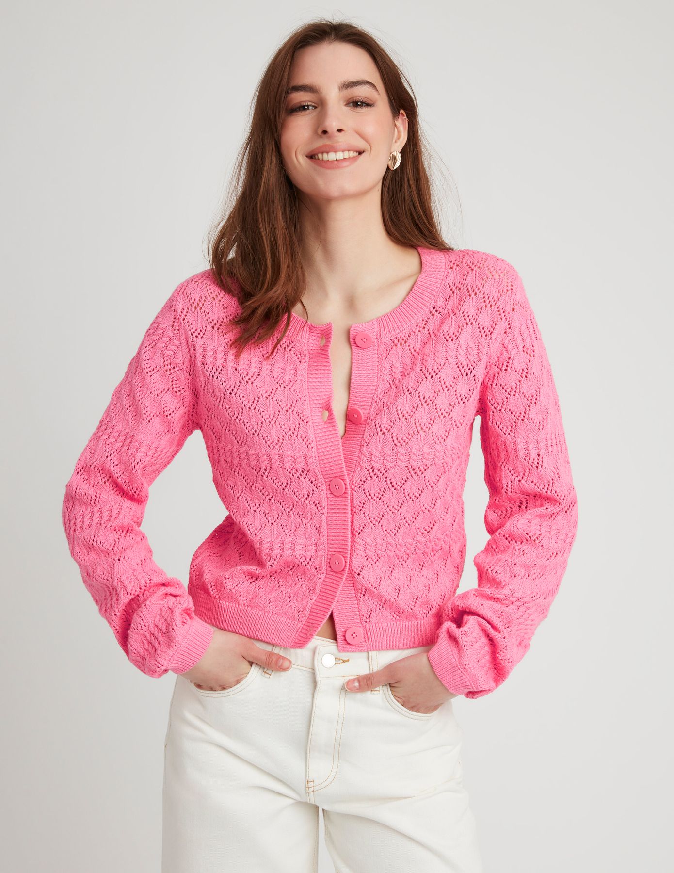Gilet ajouré uni