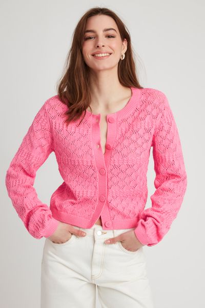 Gilet ajouré uni