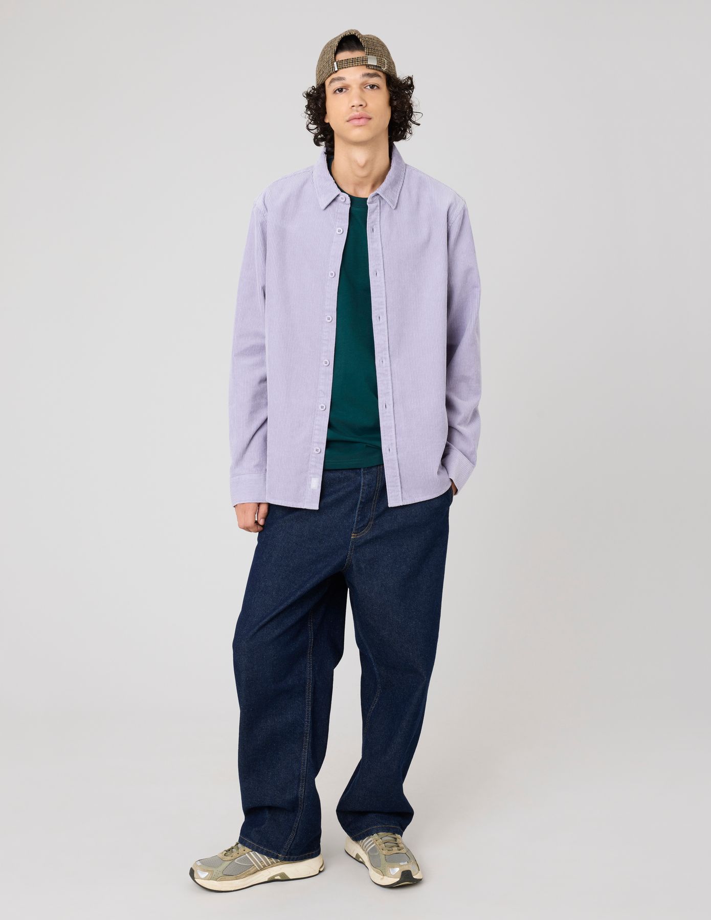 Chemise droite en velours