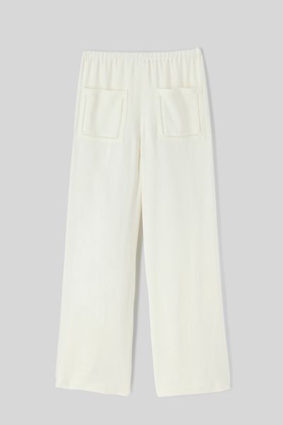 Pantalon fluide détail broderie