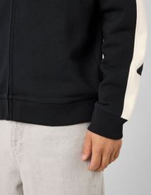 Sweat zipp&eacute; &agrave; bandes