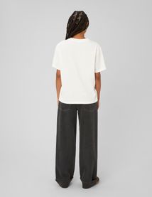 Jean baggy &agrave; revers
