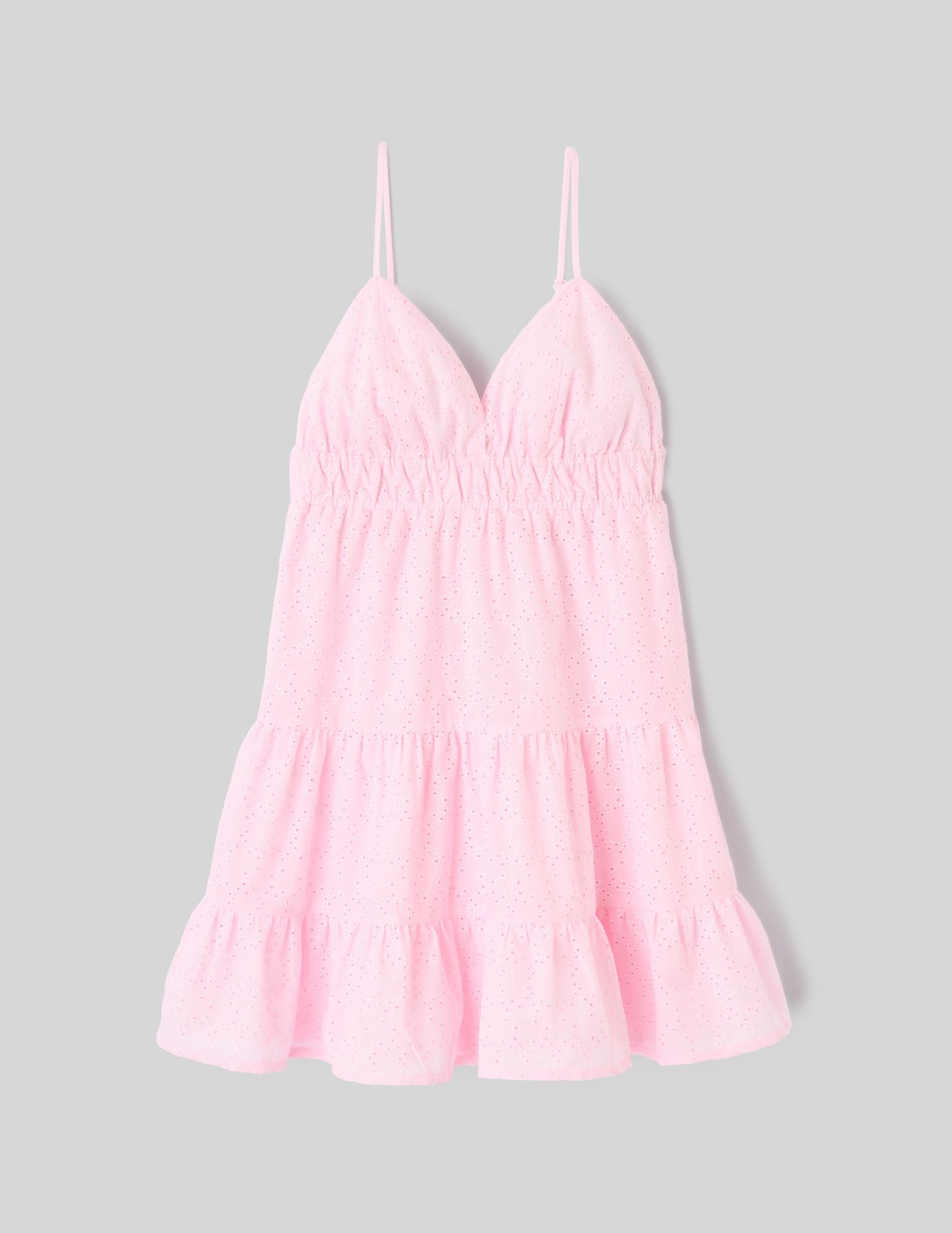 Robe courte en broderie anglaise