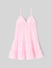 Robe courte en broderie anglaise