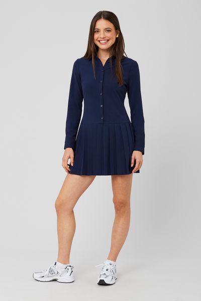 Robe chemise plissée