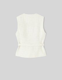 Veste en tweed sans manches