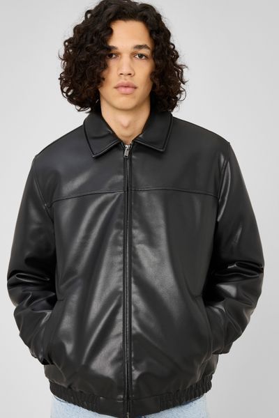 Blouson zipp&eacute; tissu enduit