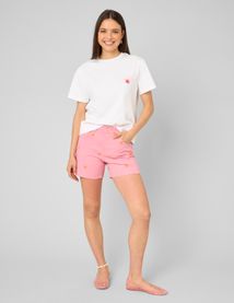 Short denim brod&eacute;