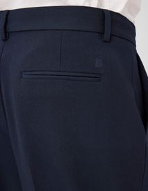 Pantalon urbain  fluide &agrave; plis