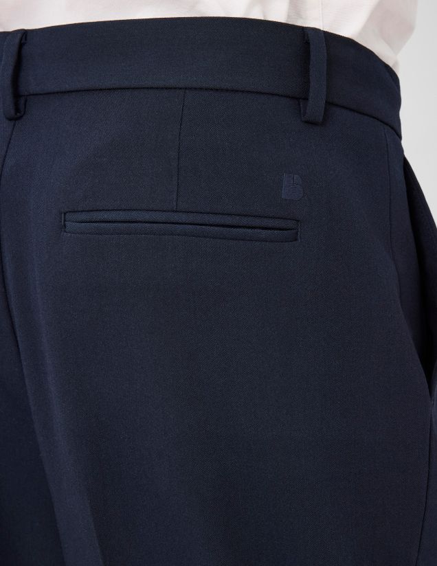 Pantalon de ville ample &agrave; plis
