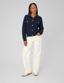 Pantalon straight velours