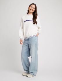 Sweat broderie bouclette
