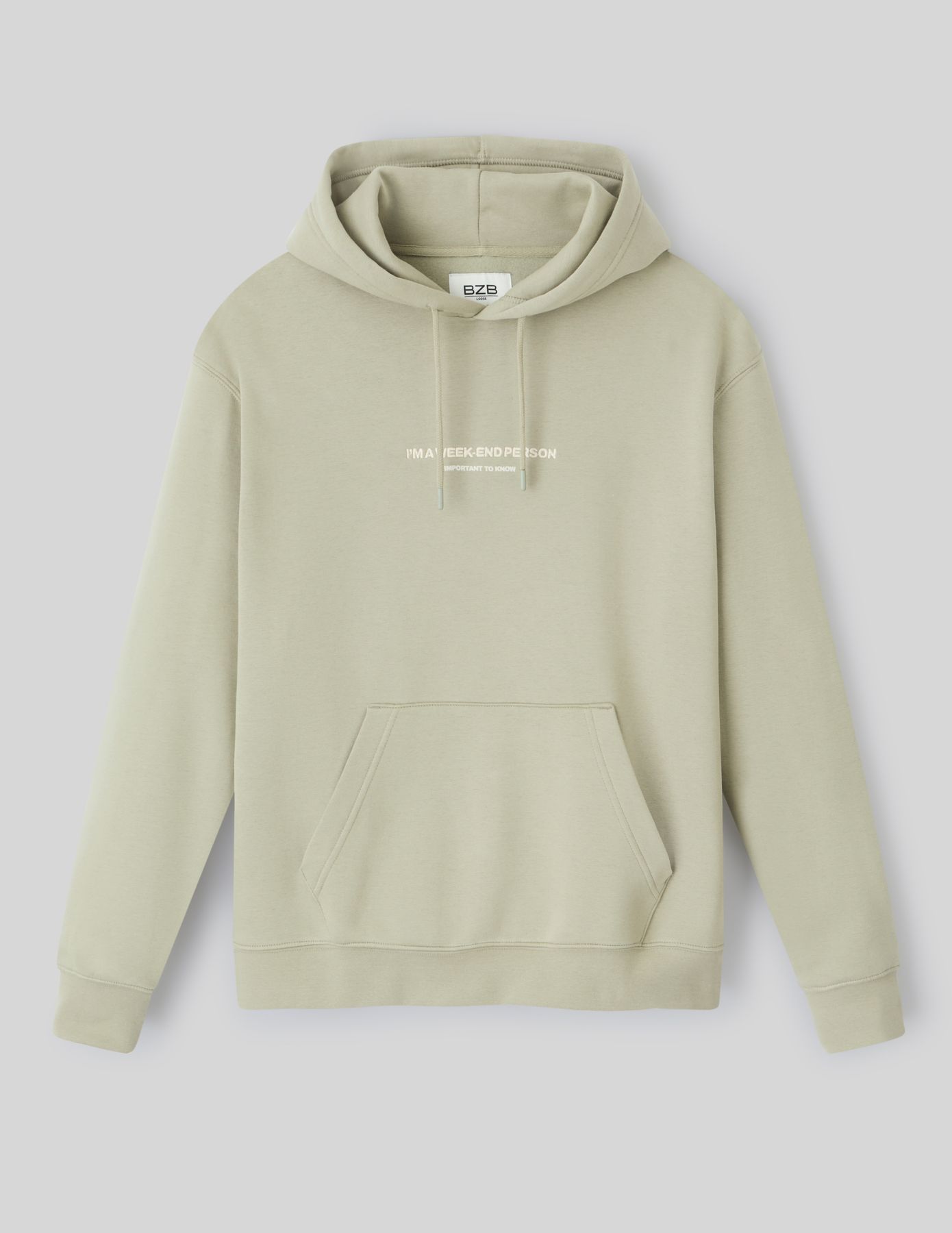 Sweat à capuche message brodé