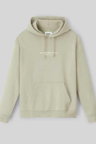 Sweat à capuche message brodé