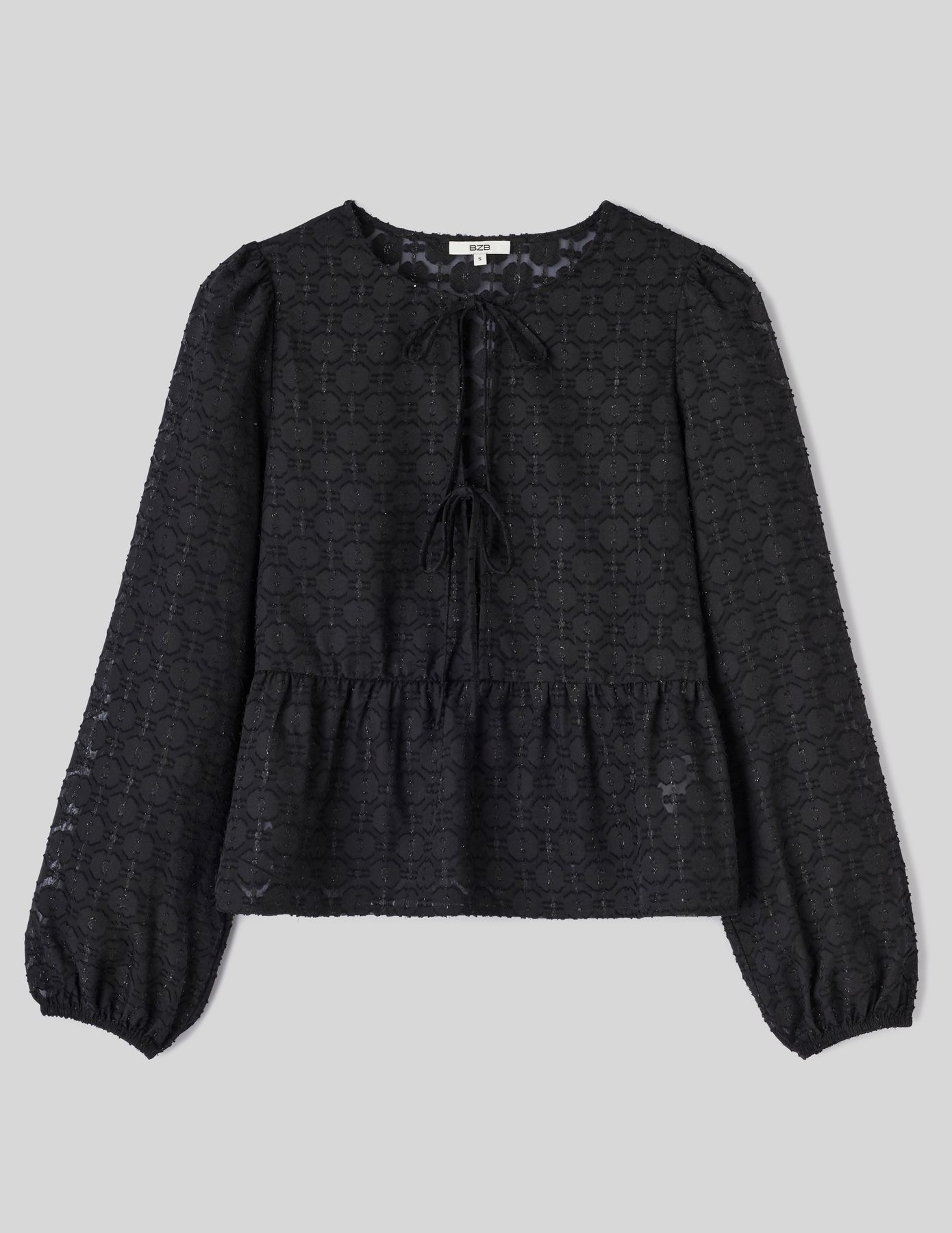 Blouse à nouer jacquard