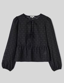 Blouse à nouer jacquard