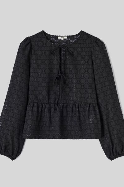 Blouse à nouer jacquard