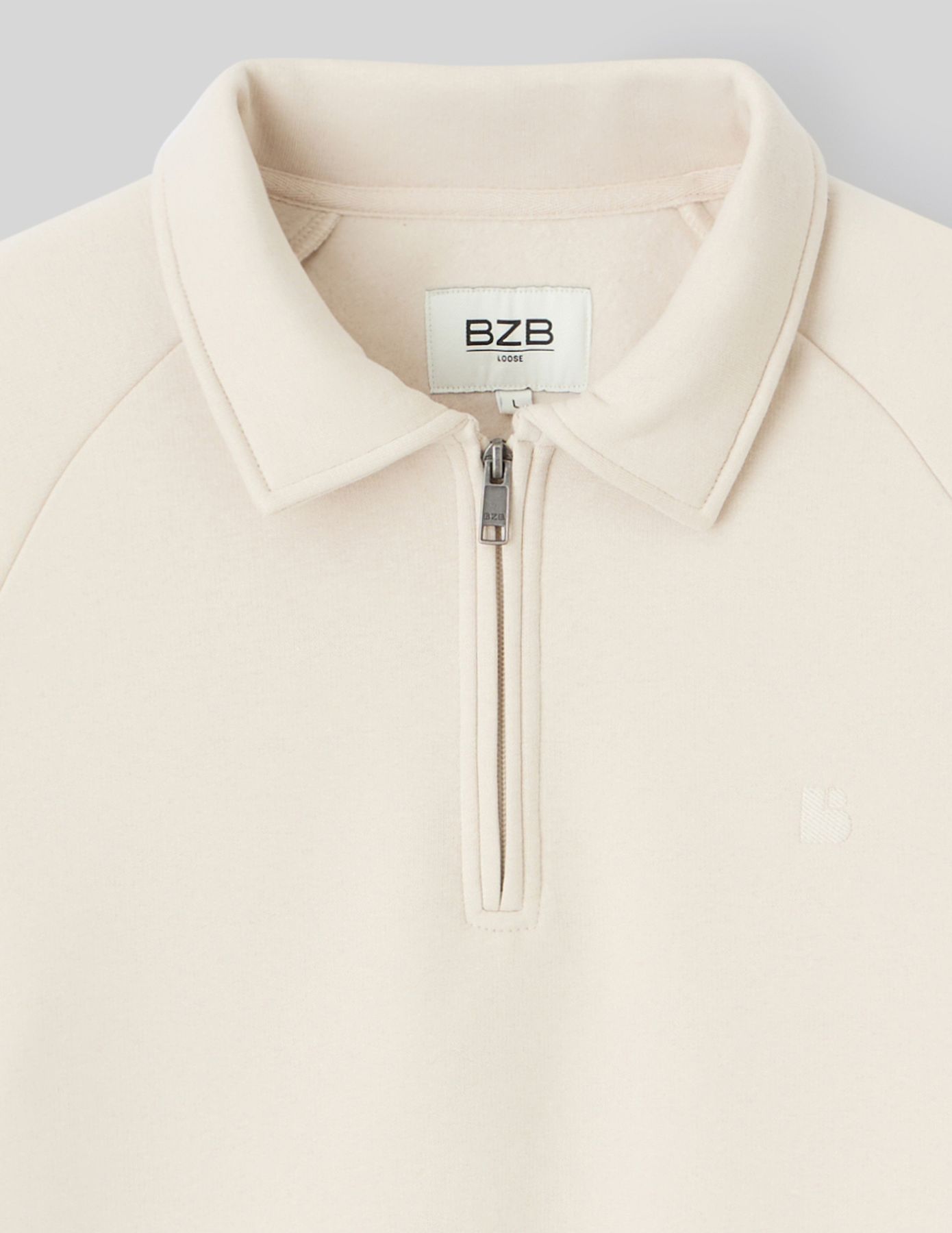 Sweat col polo zippé
