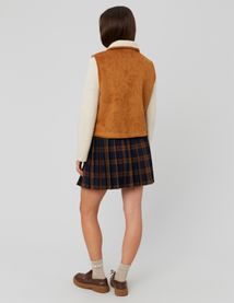 Veste sans manches suédine
