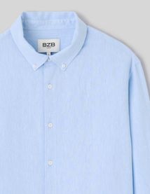 Chemise manches longues viscose lin