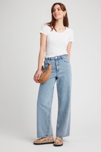 T-shirt pointelle