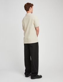 Polo matière fantaisie