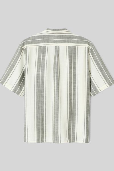 Chemise manches courtes rayées chevron