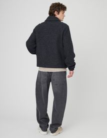 Blouson zippé en laine
