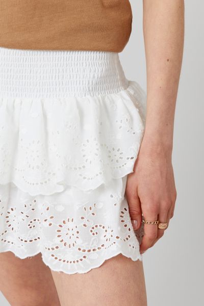 Jupe courte broderie anglaise