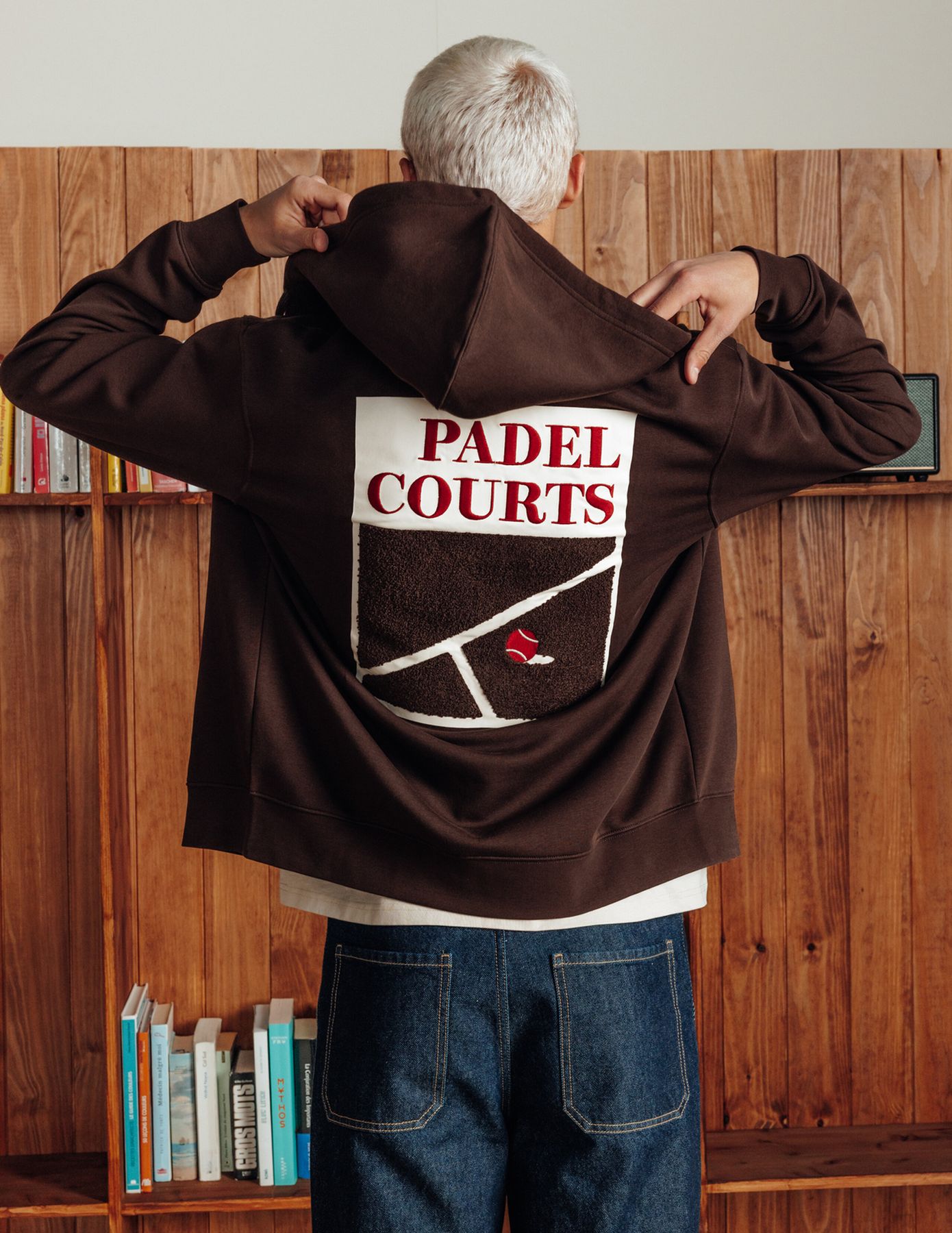 Sweat zipp&eacute; imprim&eacute; devant/dos