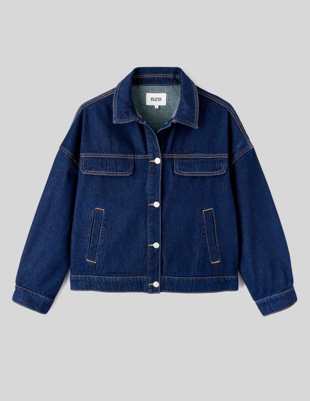 Veste en jean brut