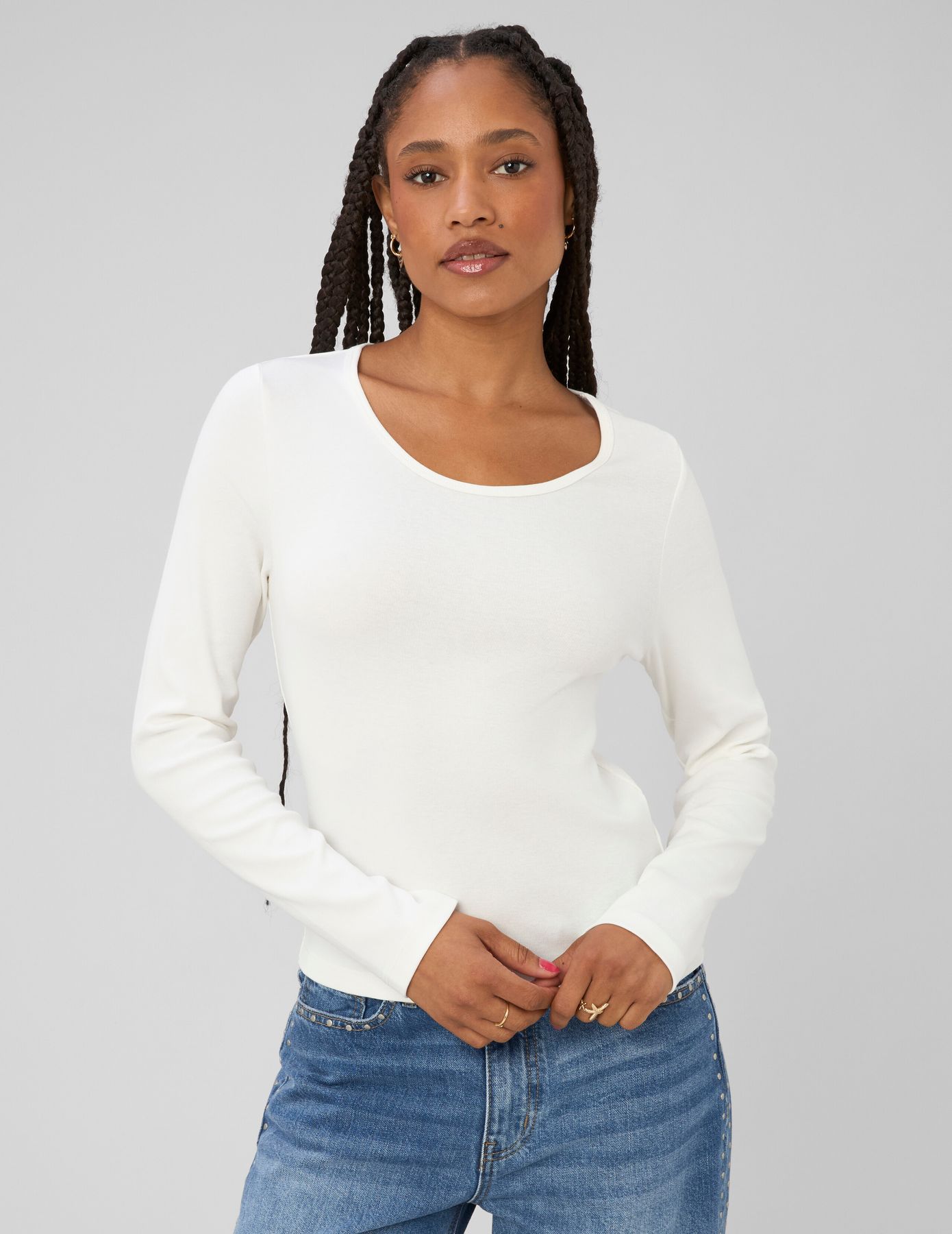 T-shirt manches longues c&ocirc;tel&eacute;