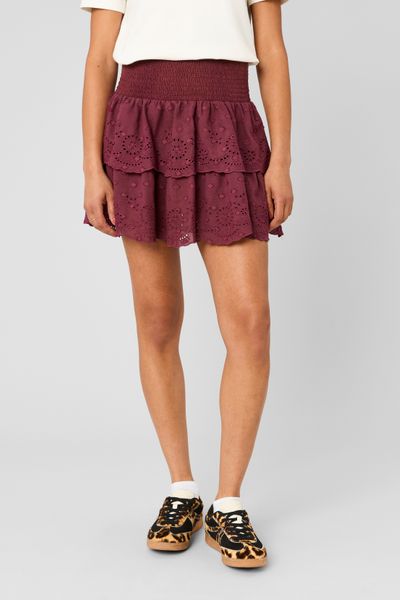 Jupe brod&eacute;e &agrave; volants