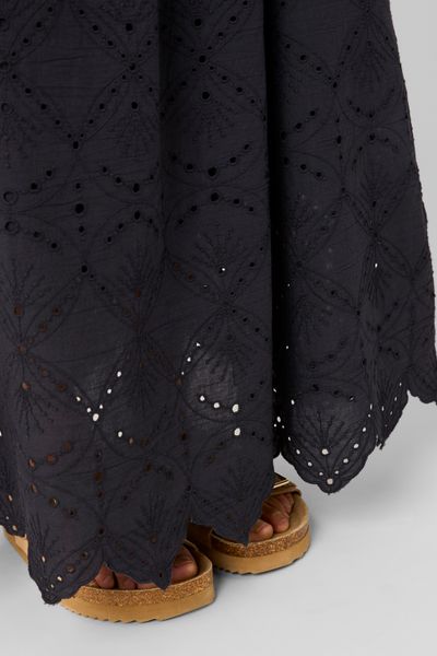 Jupe longue brod&eacute;e