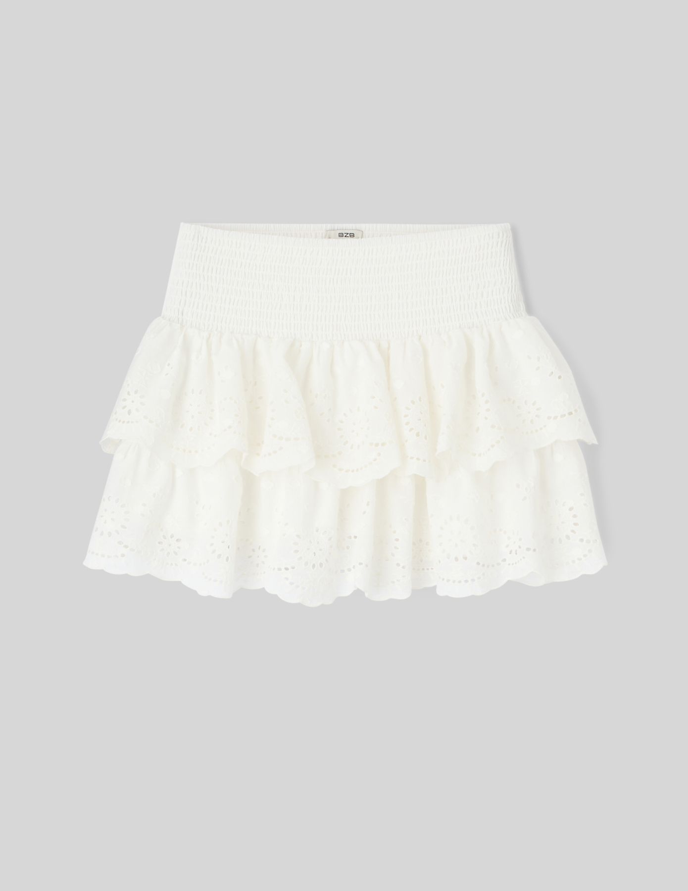 Jupe courte broderie anglaise