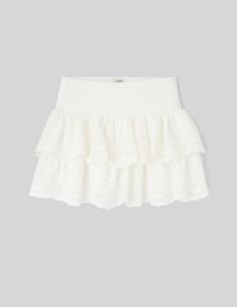 Jupe courte broderie anglaise