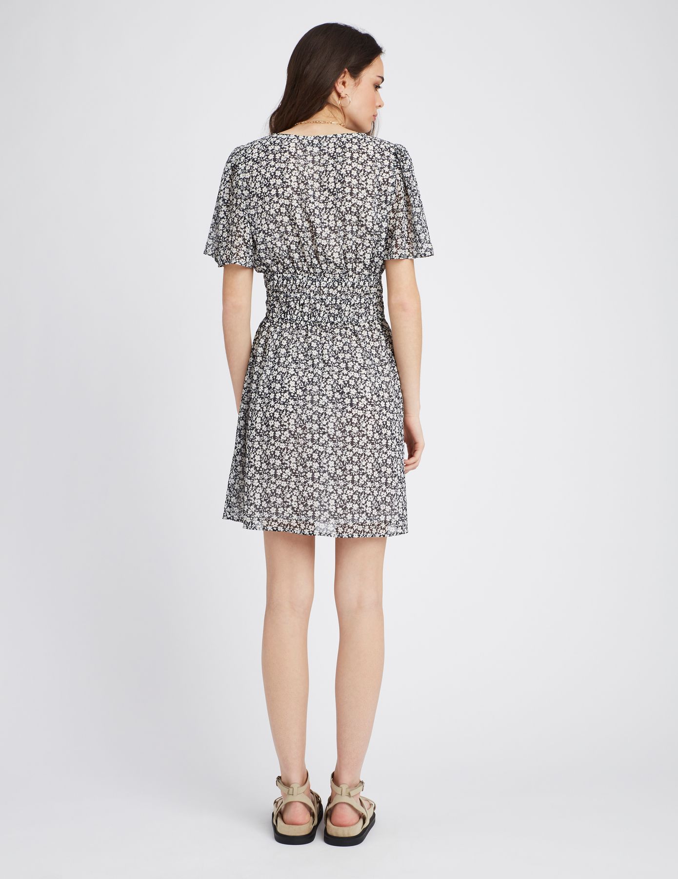 Robe courte imprim&eacute;e