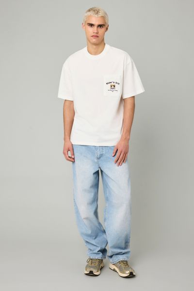 T-shirt poche brod&eacute;